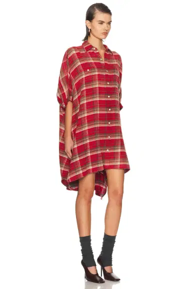 R13 Plaid Oversized Boxy Shirt Dress | Thumbnail 2 R13 Plaid Oversized Boxy Shirt Dress | Thumbnail 2