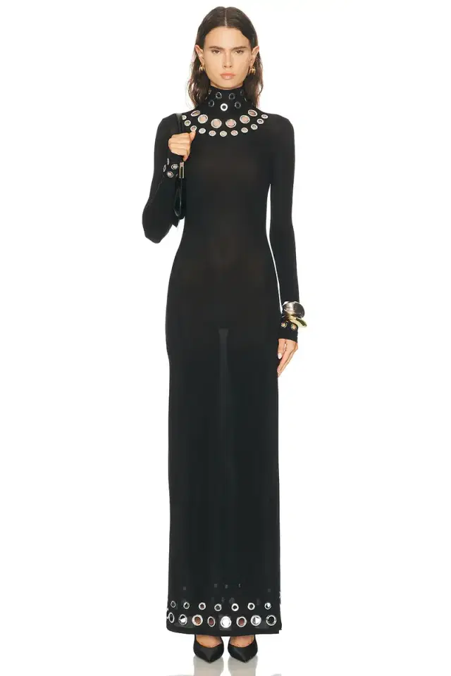 RABANNE Turtleneck Maxi Dress