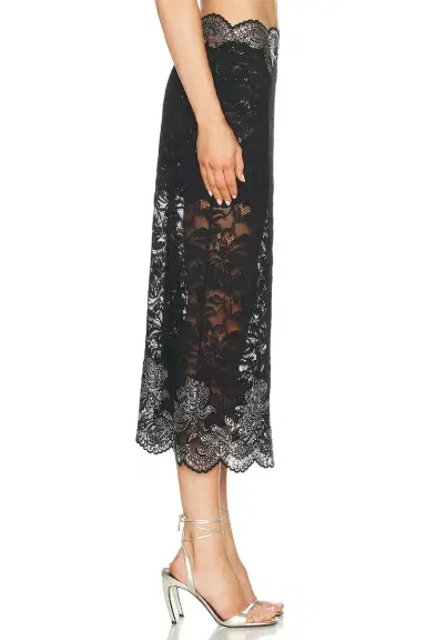 Rabanne Studded Lace Midi Skirt | Thumbnail 2 Rabanne Studded Lace Midi Skirt | Thumbnail 2