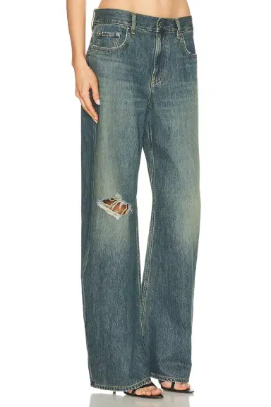 Helmut Lang Relaxed Destroyed Bootcut Leg | Thumbnail 2 Helmut Lang Relaxed Destroyed Bootcut Leg | Thumbnail 2