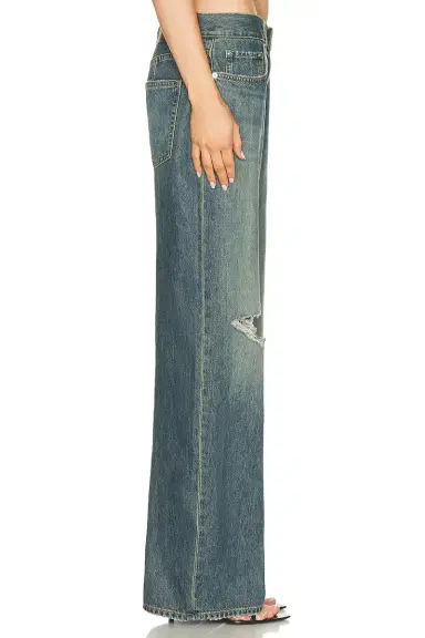 Helmut Lang Relaxed Destroyed Bootcut Leg | Thumbnail 3 Helmut Lang Relaxed Destroyed Bootcut Leg | Thumbnail 3