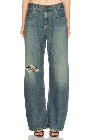Helmut Lang Relaxed Destroyed Bootcut Leg | Thumbnail 1 Helmut Lang Relaxed Destroyed Bootcut Leg | Thumbnail 1