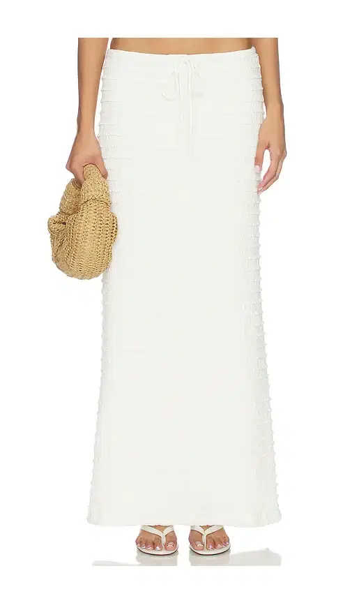 Adalee Ruffle Texture Maxi Skirt
