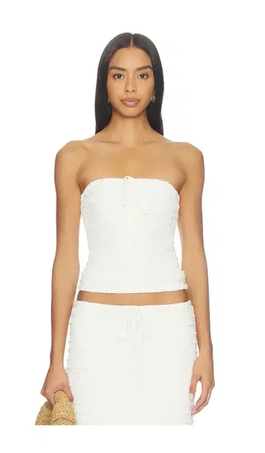 SEVEN WONDERS Adalee Ruffle Texture Strapless Top | Thumbnail 1 SEVEN WONDERS Adalee Ruffle Texture Strapless Top | Thumbnail 1