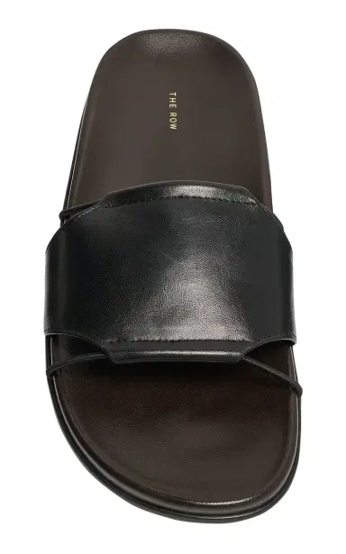 The Row Vivienne Leather Slide Sandals | Thumbnail 4 The Row Vivienne Leather Slide Sandals | Thumbnail 4