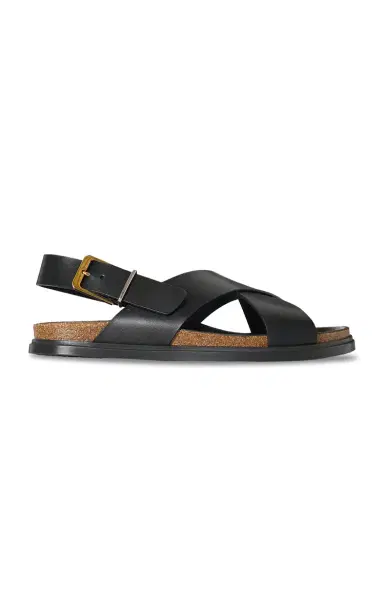 The Row Buckle Leather Sandals | Thumbnail 1 The Row Buckle Leather Sandals | Thumbnail 1