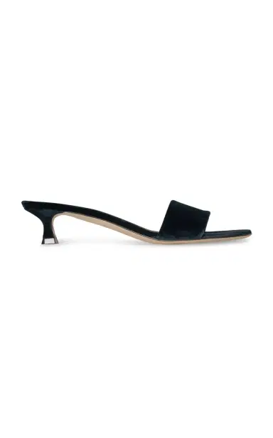 The Row Combo Slide Two Velvet Sandals | Thumbnail 5 The Row Combo Slide Two Velvet Sandals | Thumbnail 5