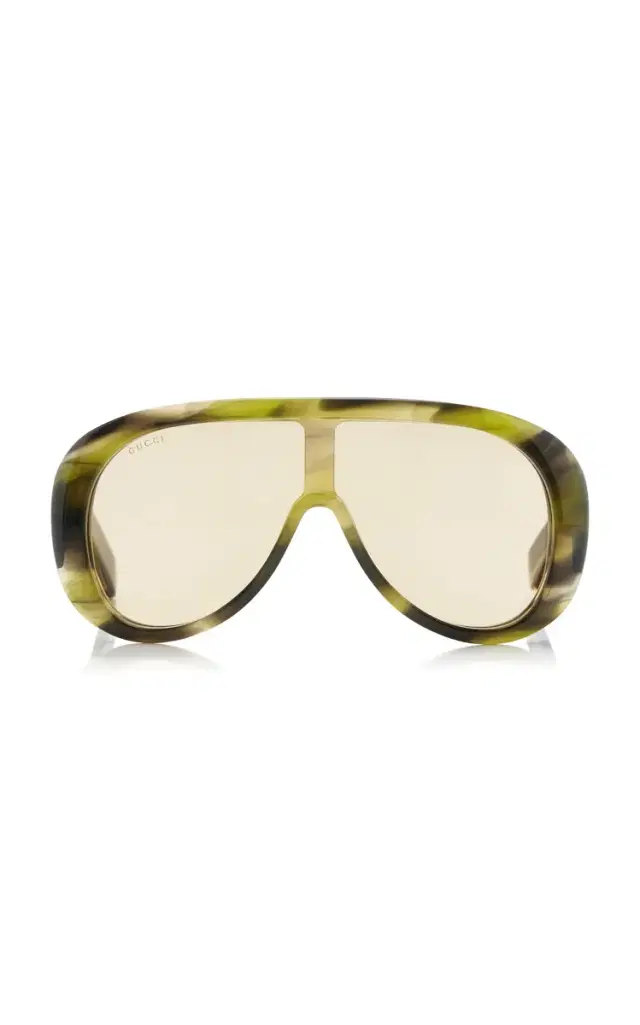 Aviator-Frame Acetate Sunglasses