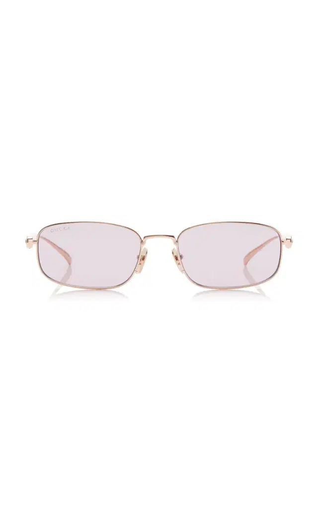 Gucci Square-Frame Metal Sunglasses