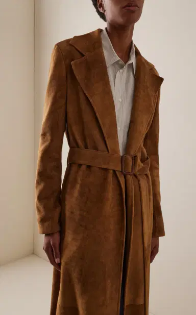 The Row Raisa Suede Coat | Thumbnail 2 The Row Raisa Suede Coat | Thumbnail 2