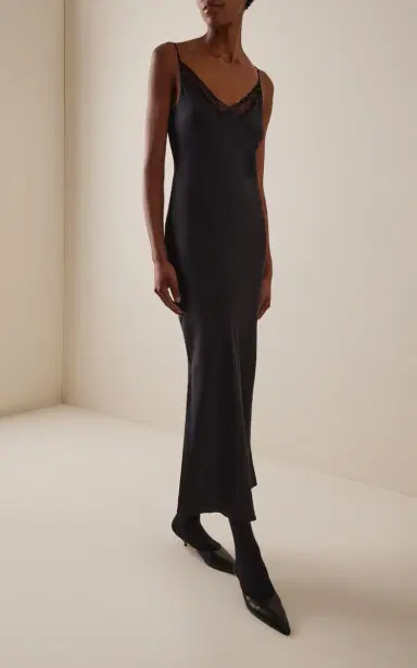 The Row Barina Silk Twill Maxi Dress | Thumbnail 3 The Row Barina Silk Twill Maxi Dress | Thumbnail 3