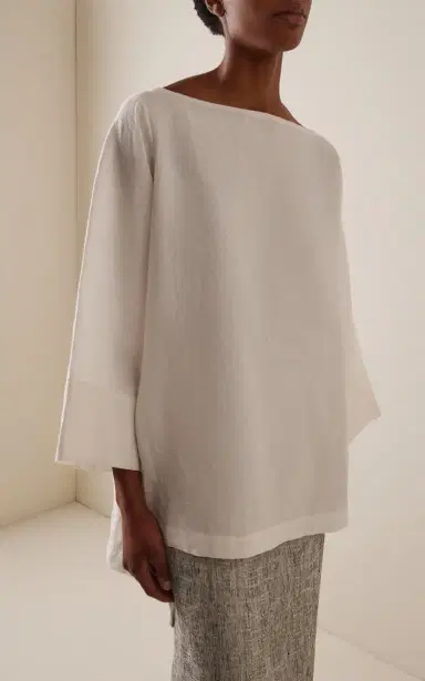 The Row Junia Washed Linen Top | Thumbnail 2