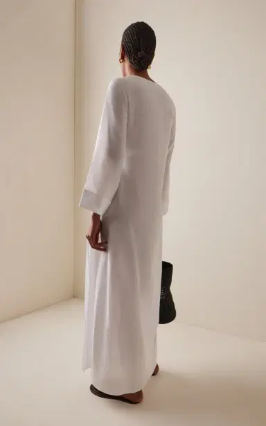 SLOAN Exclusive Shell-Detailed Cotton Voile Maxi Kaftan Dress | Thumbnail 4 SLOAN Exclusive Shell-Detailed Cotton Voile Maxi Kaftan Dress | Thumbnail 4