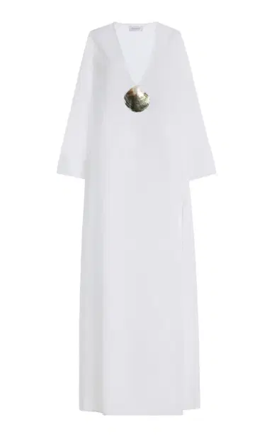 SLOAN Exclusive Shell-Detailed Cotton Voile Maxi Kaftan Dress | Thumbnail 1 SLOAN Exclusive Shell-Detailed Cotton Voile Maxi Kaftan Dress | Thumbnail 1