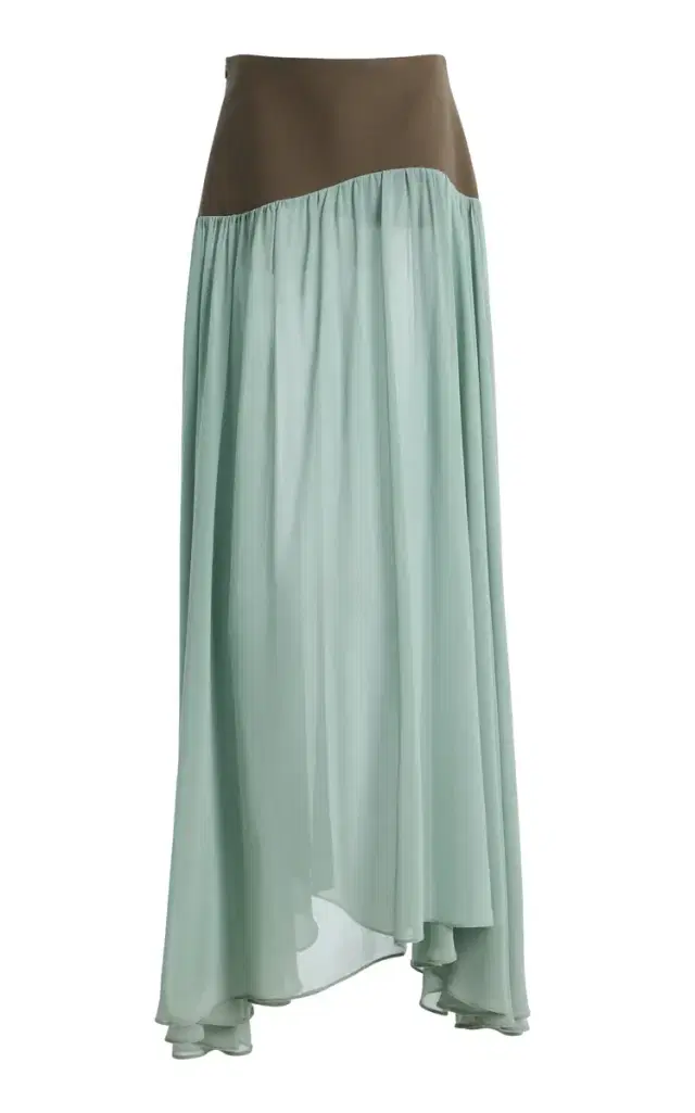 SLOAN Wave Crepe Maxi Skirt