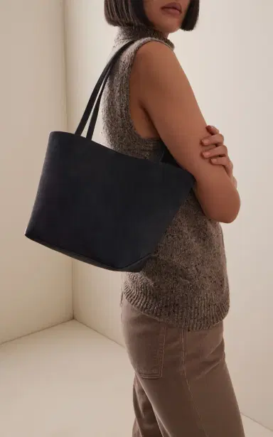 The Row Medium Park Edge Suede Tote Bag | Thumbnail 2