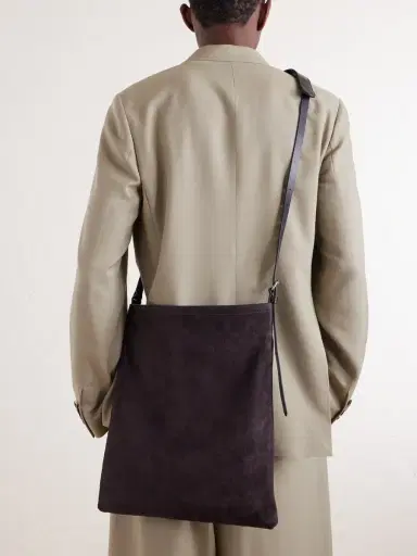 Dries Van Noten Leather-Trimmed Canvas Messenger Bag - Men | Thumbnail 3