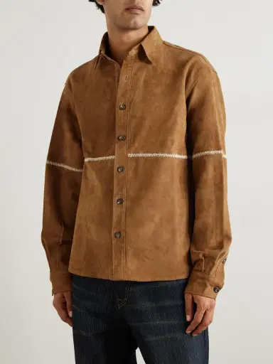 Kartik Research Rabari Embroidered Suede Jacket - Men | Thumbnail 3 Kartik Research Rabari Embroidered Suede Jacket - Men | Thumbnail 3
