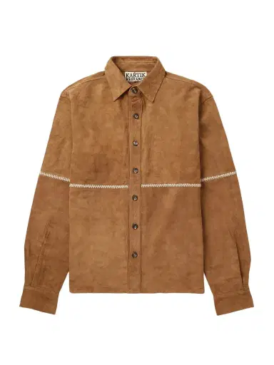 Kartik Research Rabari Embroidered Suede Jacket - Men | Thumbnail 1 Kartik Research Rabari Embroidered Suede Jacket - Men | Thumbnail 1