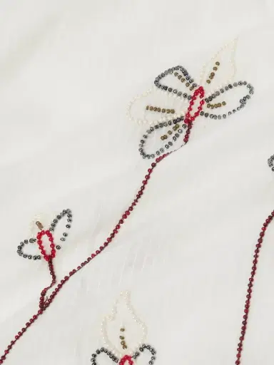 Kartik Research Camp-Collar Bead-Embellished Striped Cotton-Voile Shirt - Men | Thumbnail 5 Kartik Research Camp-Collar Bead-Embellished Striped Cotton-Voile Shirt - Men | Thumbnail 5