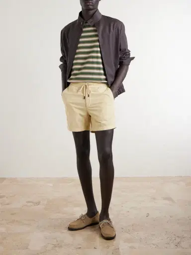 Slowear Straight-Leg Cotton-Corduroy Drawstring Shorts - Men | Thumbnail 2 Slowear Straight-Leg Cotton-Corduroy Drawstring Shorts - Men | Thumbnail 2