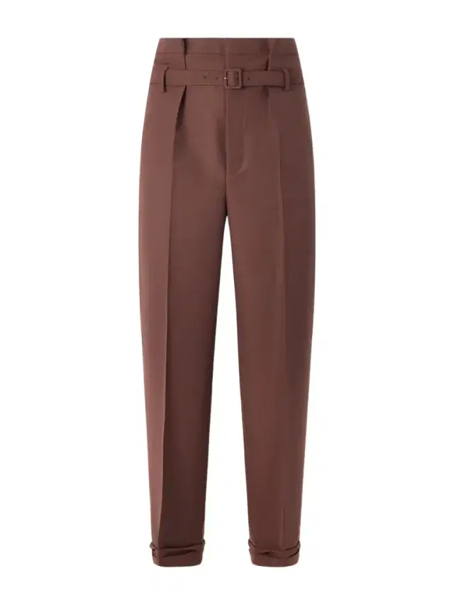 Tapered Belted Pleated Wool and Mohair-Blend Trousers - Men