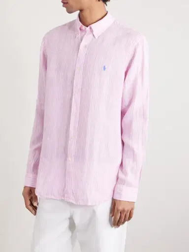 Polo Ralph Lauren Button-Down Collar Logo-Embroidered Striped Cotton Shirt - Men | Thumbnail 3 Polo Ralph Lauren Button-Down Collar Logo-Embroidered Striped Cotton Shirt - Men | Thumbnail 3