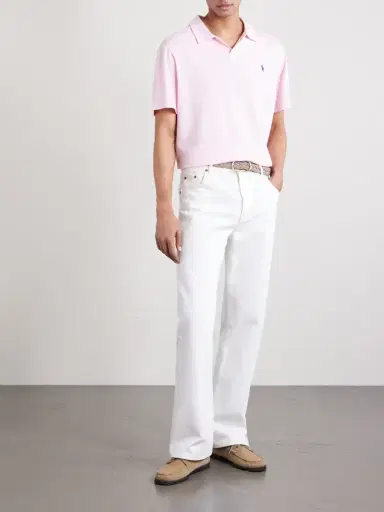 Polo Ralph Lauren Open-Collar Cotton and Linen-Blend Polo Shirt - Men | Thumbnail 2
