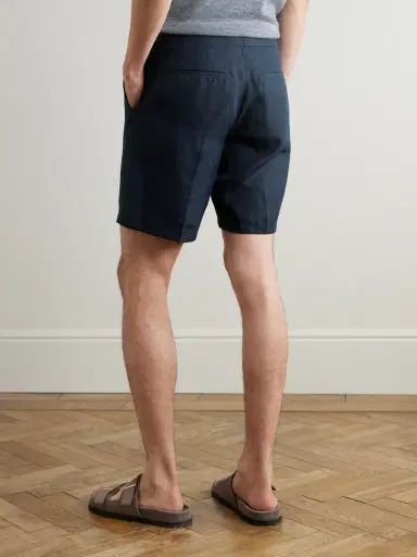 Orlebar Brown Norwich Straight-Leg Linen Shorts - Men | Thumbnail 4