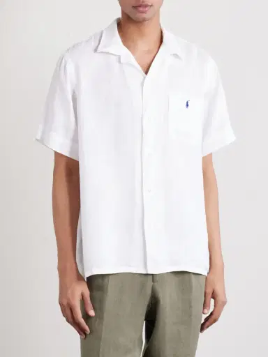 Polo Ralph Lauren Convertible-Collar Logo-Embroidered Linen Shirt - Men | Thumbnail 3 Polo Ralph Lauren Convertible-Collar Logo-Embroidered Linen Shirt - Men | Thumbnail 3