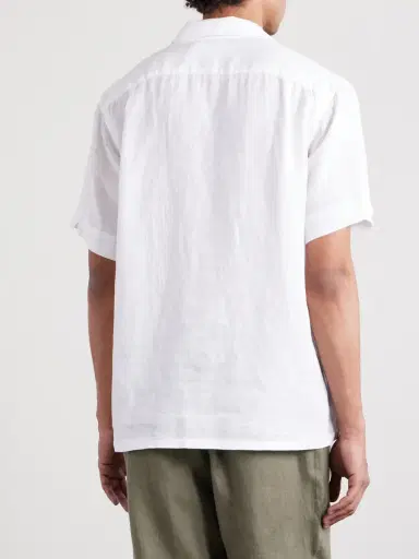Polo Ralph Lauren Convertible-Collar Logo-Embroidered Linen Shirt - Men | Thumbnail 4 Polo Ralph Lauren Convertible-Collar Logo-Embroidered Linen Shirt - Men | Thumbnail 4