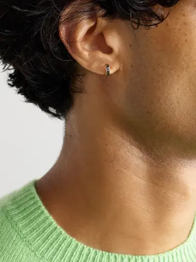 Foundrae Resilience Tenet 18-Karat Gold Ceramic Earring - Men | Thumbnail 2