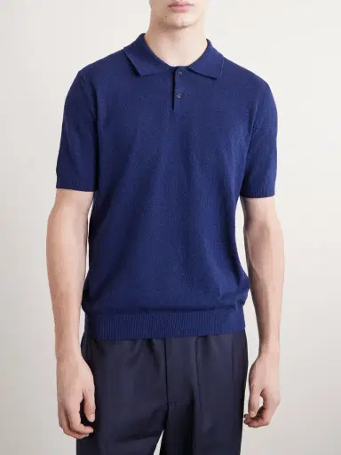 Slowear Slim-Fit Cotton-Blend Terry Polo Shirt - Men | Thumbnail 3