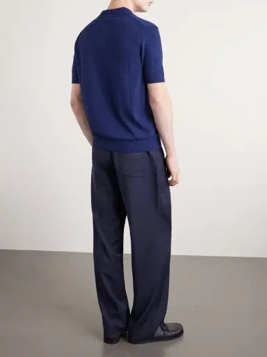 Slowear Slim-Fit Cotton-Blend Terry Polo Shirt - Men | Thumbnail 4