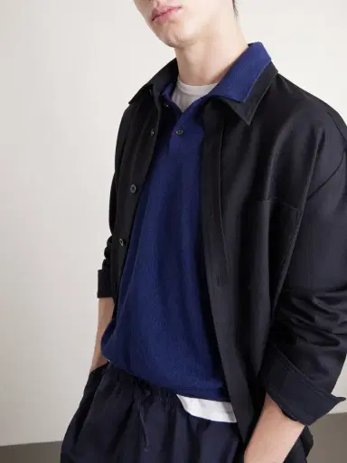 Slowear Slim-Fit Cotton-Blend Terry Polo Shirt - Men | Thumbnail 5