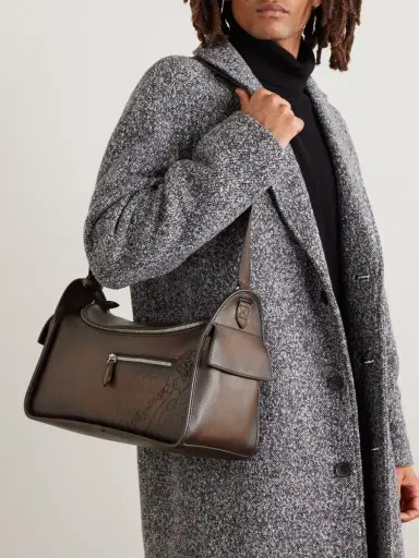 Berluti Périple Barrel Scritto Venezia Leather Softy Messenger Bag - Men | Thumbnail 2 Berluti Périple Barrel Scritto Venezia Leather Softy Messenger Bag - Men | Thumbnail 2
