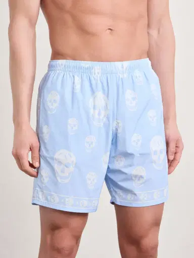McQueen Straight-Leg Printed Shell Shorts - Men | Thumbnail 2
