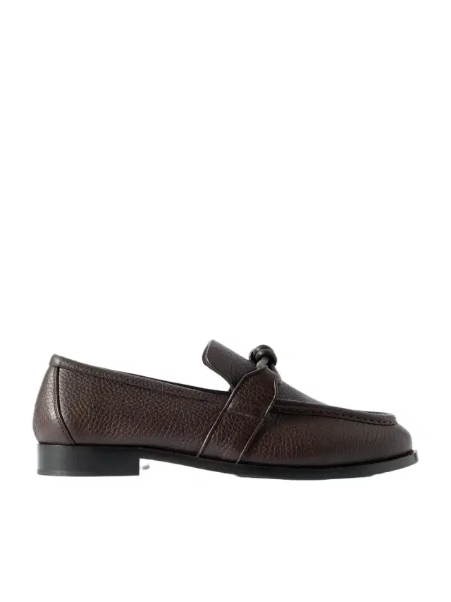 Astaire Knot-Detailed Full-Grain Leather Loafers EU 43