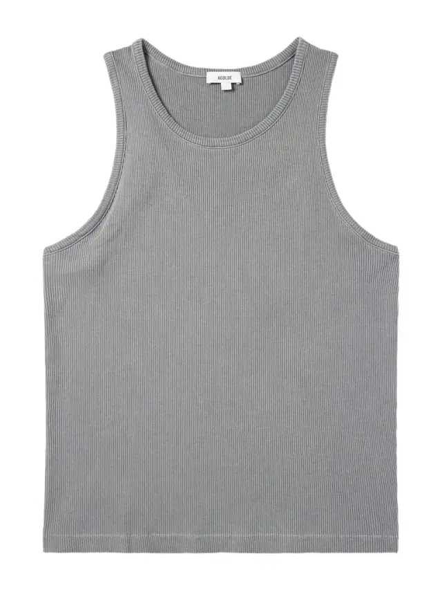 AGOLDE Viggo Ribbed Stretch Organic Cotton and TENCEL™ Lyocell-Blend Tank Top - Men