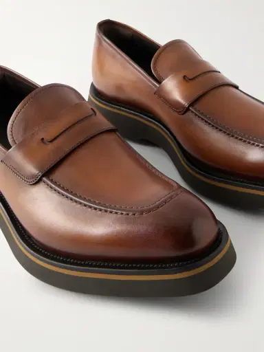 Berluti Alessio Venezia Leather Loafers - Men | Thumbnail 5