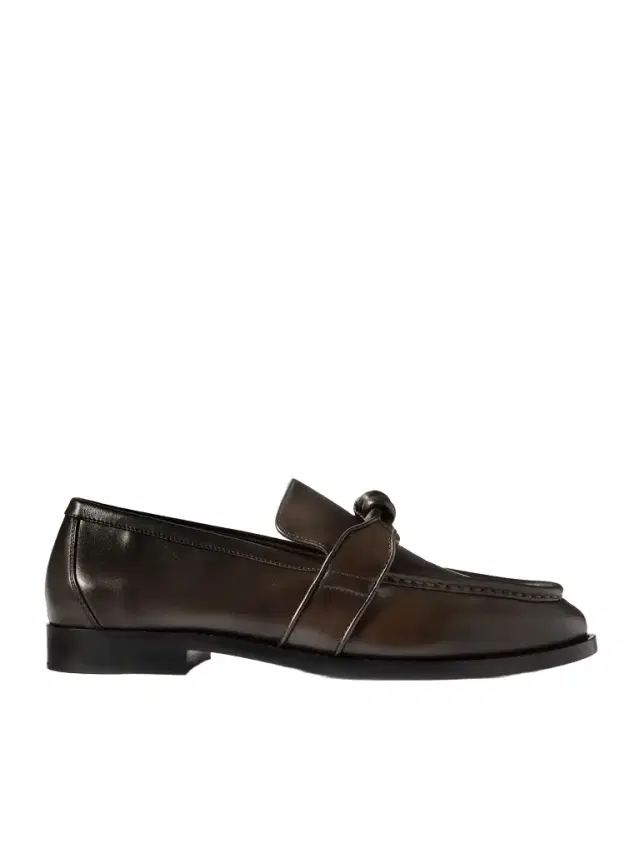 Astaire Knot-Detailed Leather Loafers EU 45