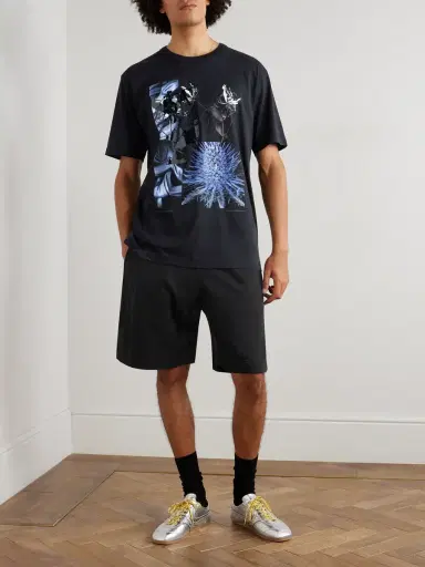 Dries Van Noten Wide-Leg Cotton-Jersey Drawstring Shorts - Men | Thumbnail 2 Dries Van Noten Wide-Leg Cotton-Jersey Drawstring Shorts - Men | Thumbnail 2