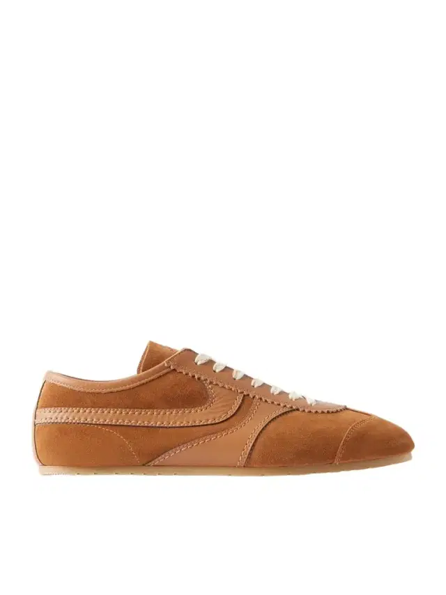 Dries Van Noten Leather-Trimmed Suede Sneakers - Men