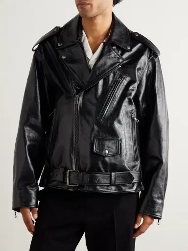 Dries Van Noten Leather Jacket - Men | Thumbnail 3 Dries Van Noten Leather Jacket - Men | Thumbnail 3