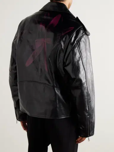 Dries Van Noten Leather Jacket - Men | Thumbnail 4 Dries Van Noten Leather Jacket - Men | Thumbnail 4