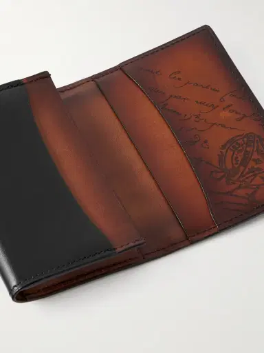 Berluti Imbuia Neo Scritto Leather Bifold Cardholder - Men | Thumbnail 4