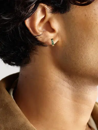 Foundrae Protection Tenet 18-Karat Gold Ceramic Earring - Men | Thumbnail 2 Foundrae Protection Tenet 18-Karat Gold Ceramic Earring - Men | Thumbnail 2