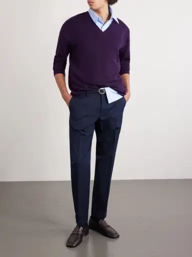 Dries Van Noten Straight-Leg Cotton and Wool-Blend Trousers - Men | Thumbnail 2
