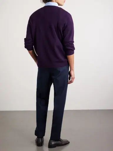 Dries Van Noten Straight-Leg Cotton and Wool-Blend Trousers - Men | Thumbnail 4