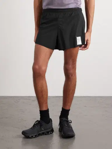 Satisfy Distance Straight-Leg Logo-Appliquéd 2.5" Justice™ Shorts - Men | Thumbnail 3 Satisfy Distance Straight-Leg Logo-Appliquéd 2.5" Justice™ Shorts - Men | Thumbnail 3